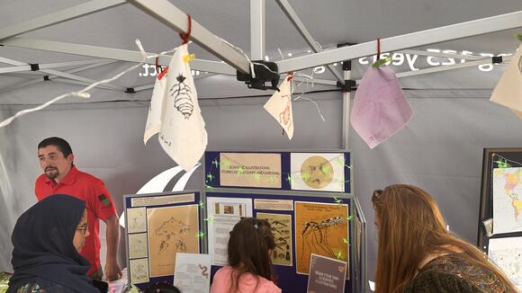 Visitors and staff enjoying the activities on offer at Africa Oye
